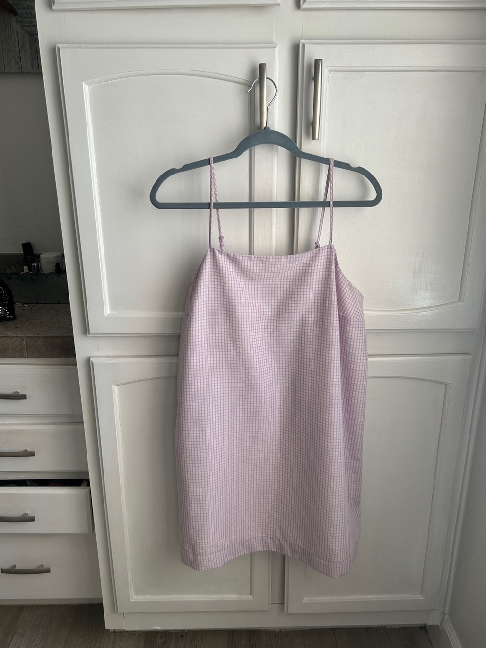 Old Navy Lilac Gingham Midi Slip Dress